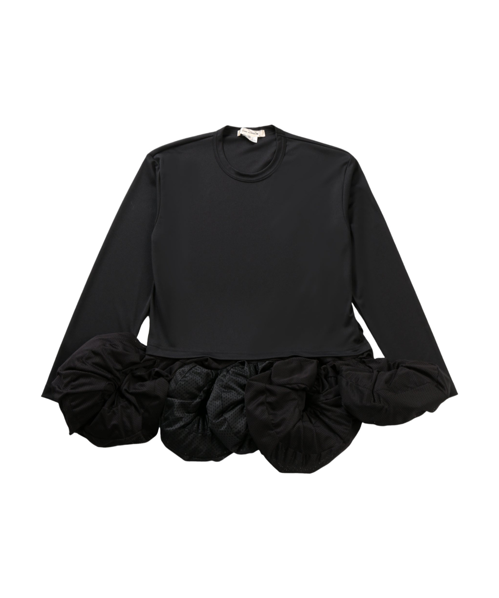 Shop Comme Des Garçons Mesh-detailing Blouse