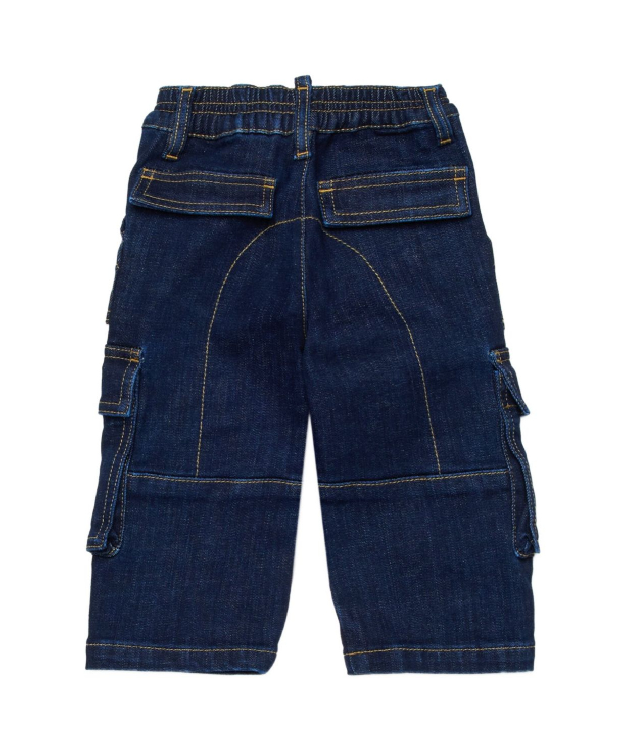 Dsquared2 Logo-embroidered Cargo Jeans In Blue