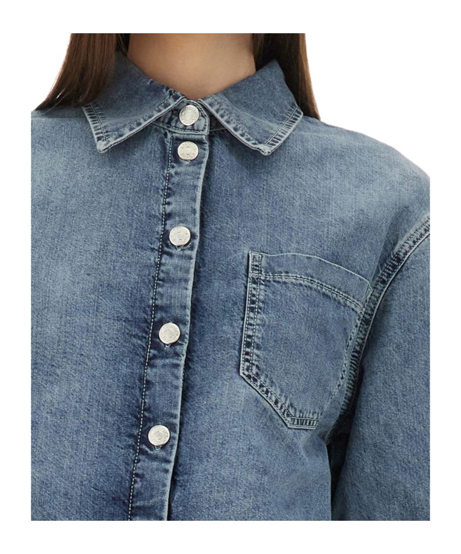 Shop Moschino Denim Jacket In Blue