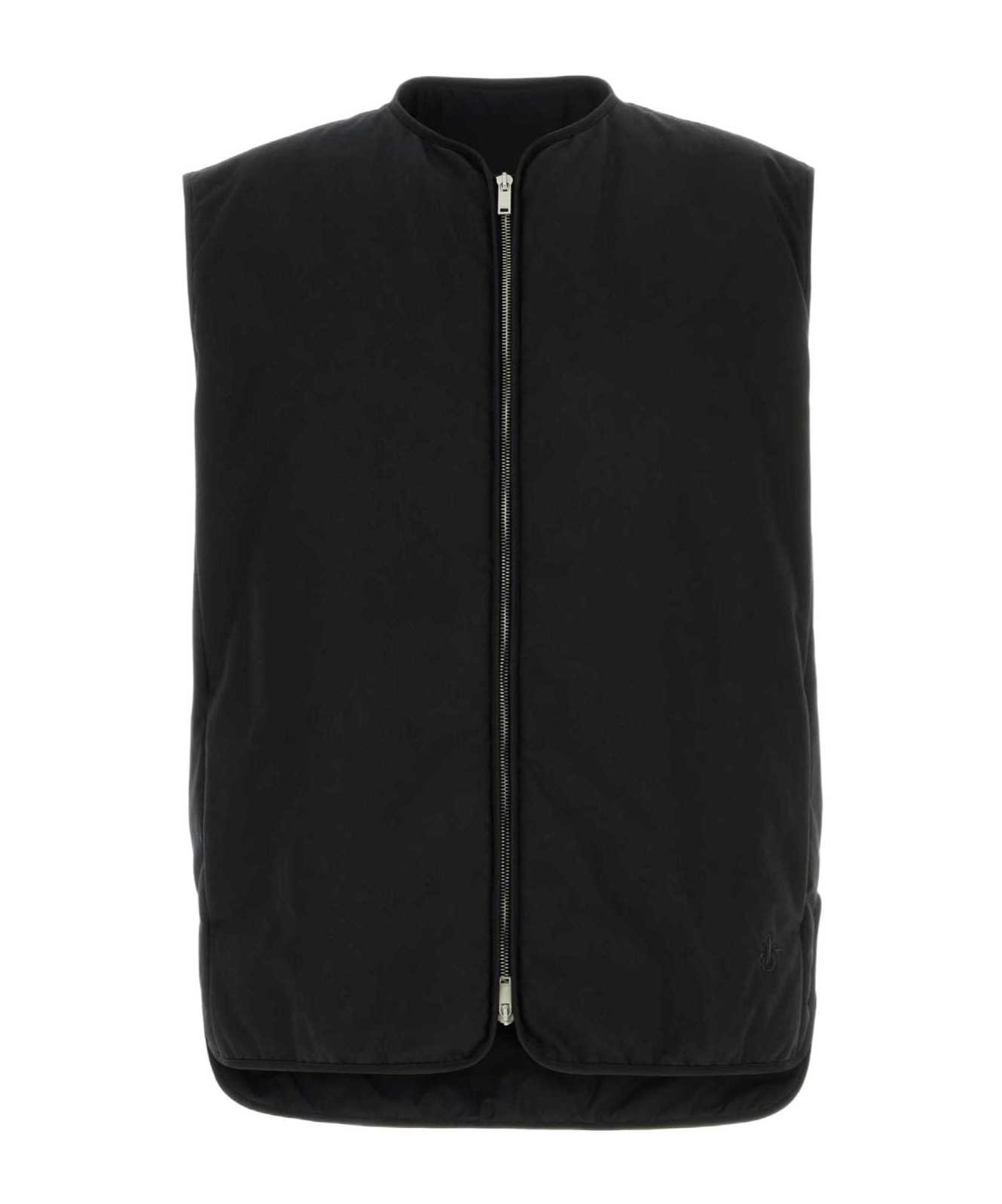 Jil Sander Black Medium Fill Down Vest In Black