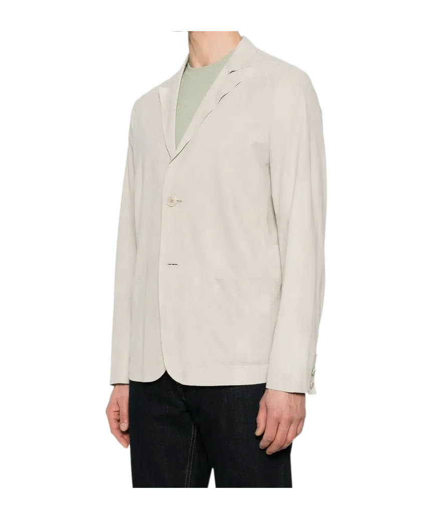 Salvatore Santoro Suede Jacket In White