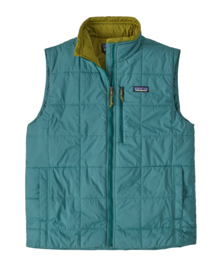 Shop Patagonia Logo-patch Gilet In Wetland Blue