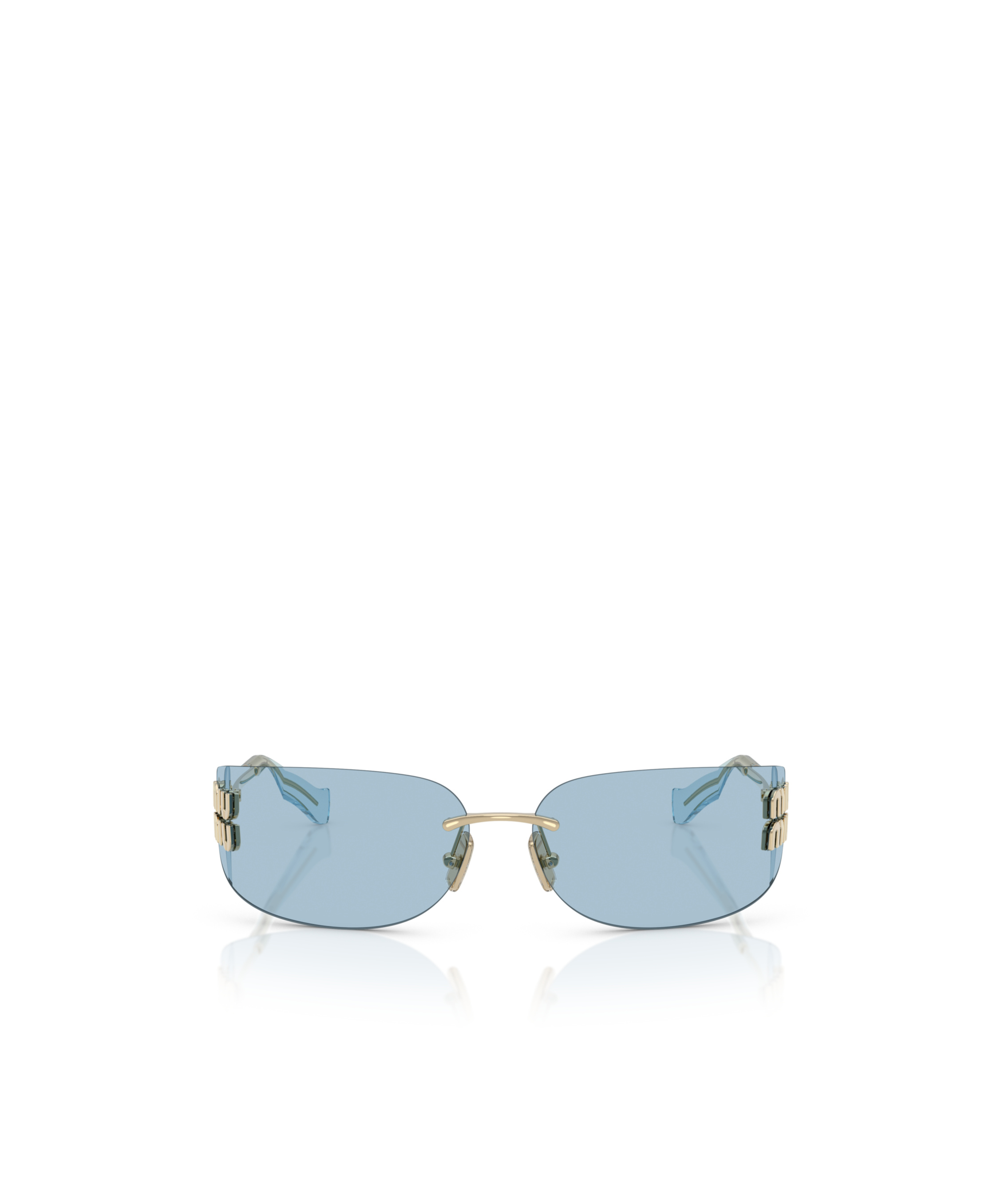 Miu Miu Rimless Sunglasses In Blue