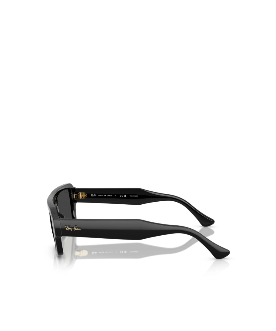 Ray Ban Ray-ban 56mm Polarized Rectangular Sunglasses In Black