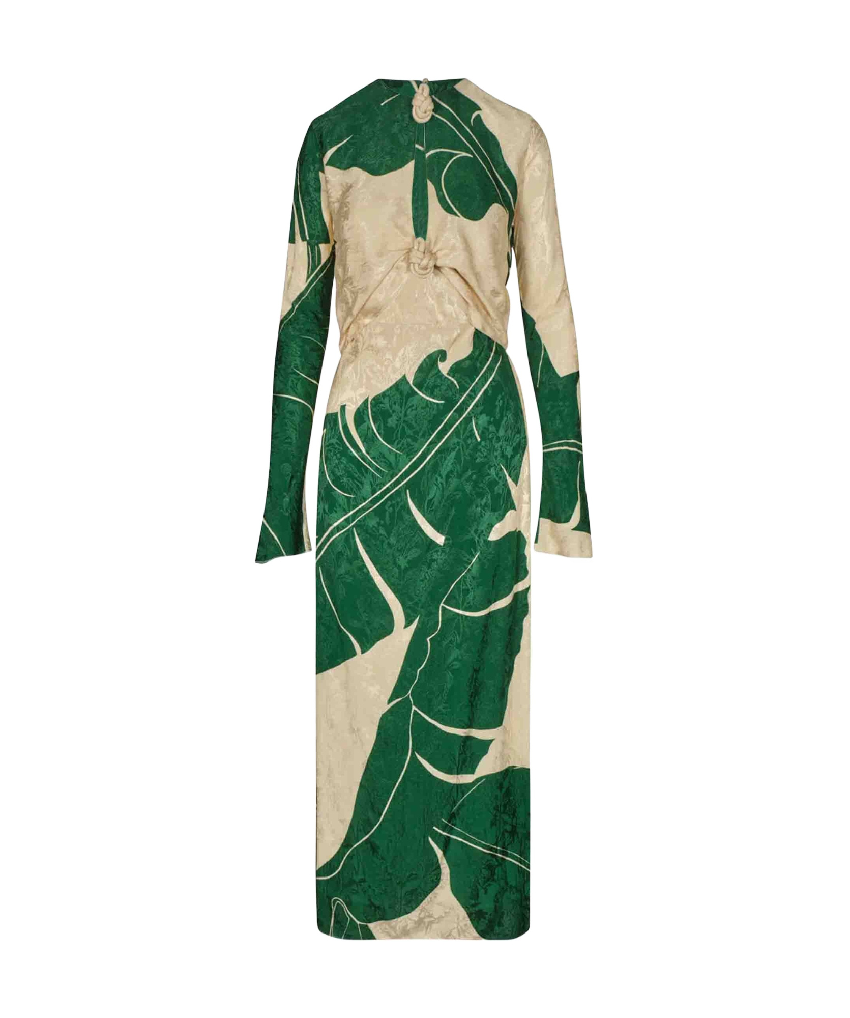Johanna Ortiz Into The Wild Knotted Maxi Dress In Green