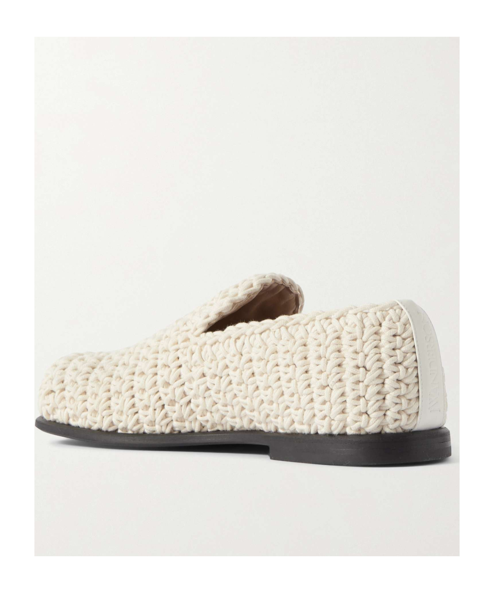 Jw Anderson Popcorn Crochet Loafer In Nude