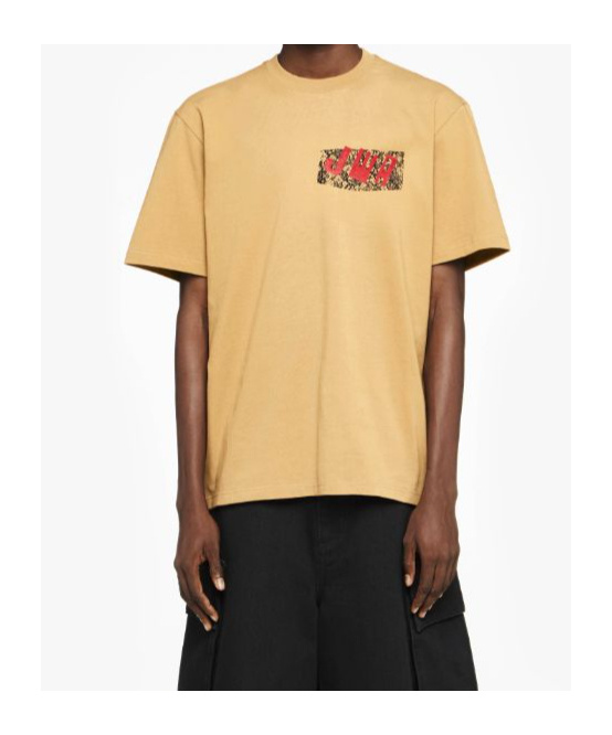 Jw Anderson Jwa Lace Trim T-shirt In Nude