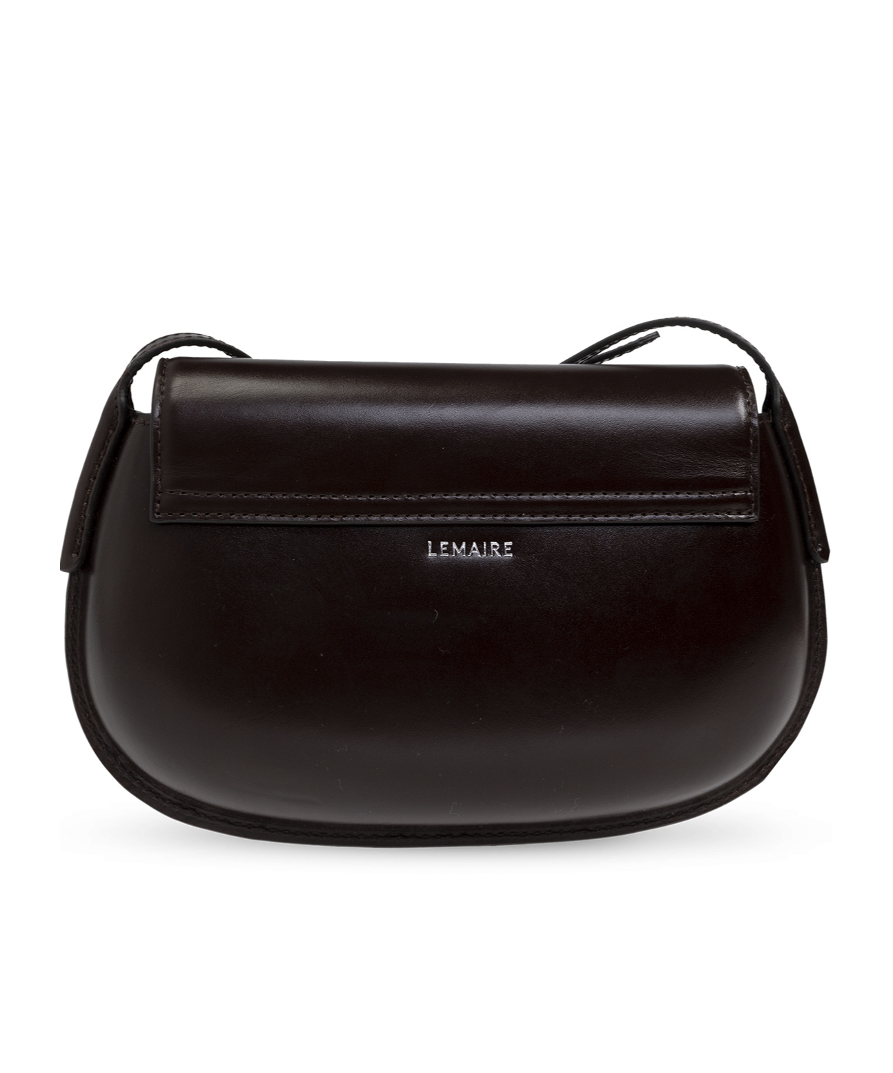 Lemaire Belly Foldover Top Shoulder Bag In Brown