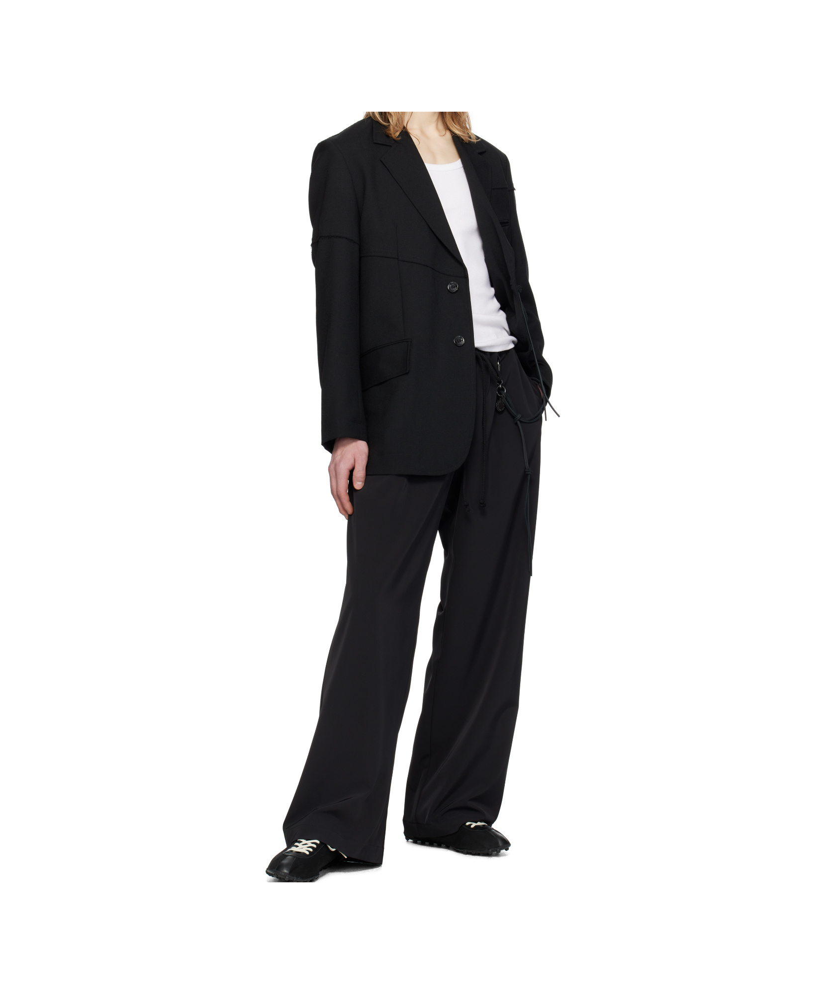 Song For The Mute Relaxed Drawstring Track Pants In Black
