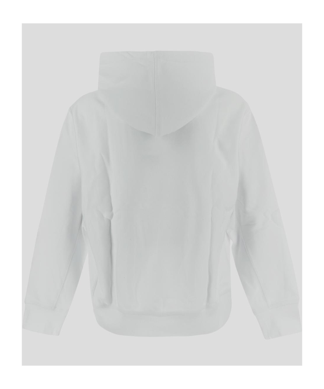 Carhartt Hooded Sweater With Ribbed Cuffs And Front Pocket In White
