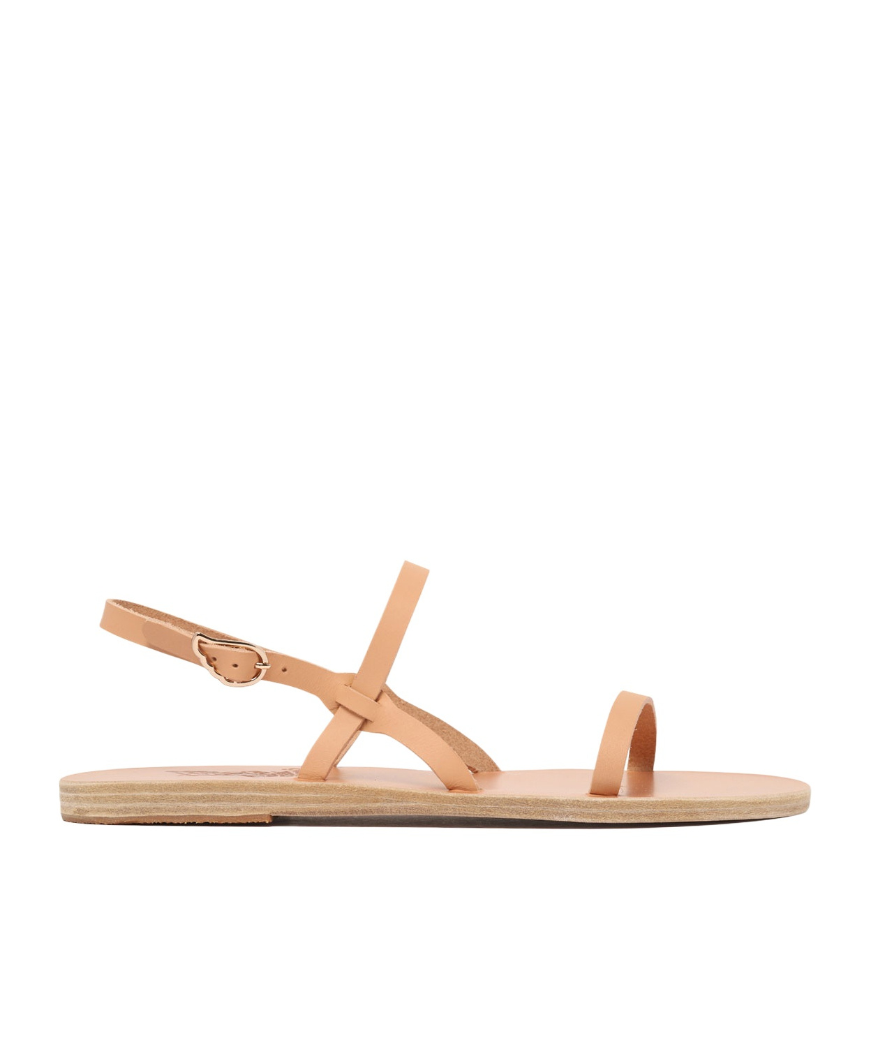 Ancient Greek Sandals 5mm Synthesis Leather Flat Sandals In Nude