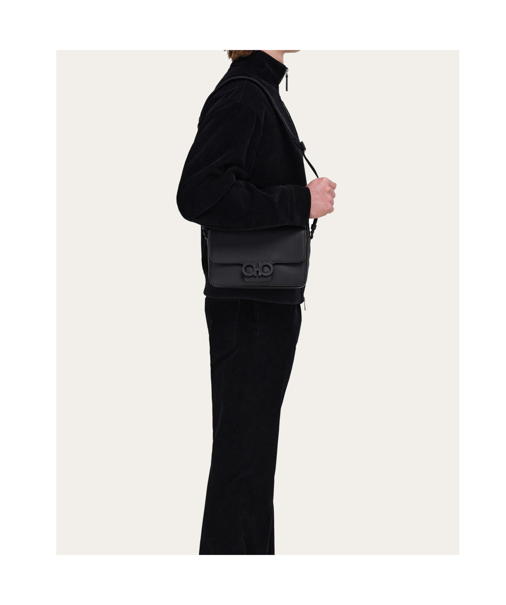 Ferragamo Double Gancini Messenger Bag