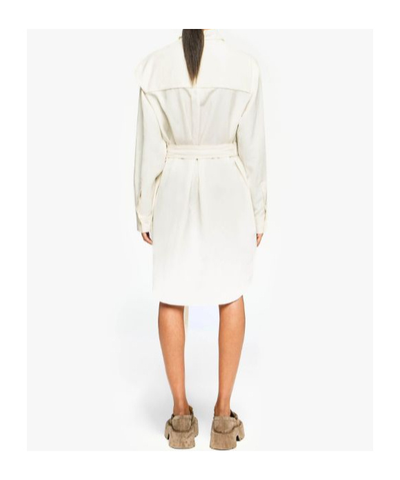 Jw Anderson Cape Shoulder Shirt Dress In White