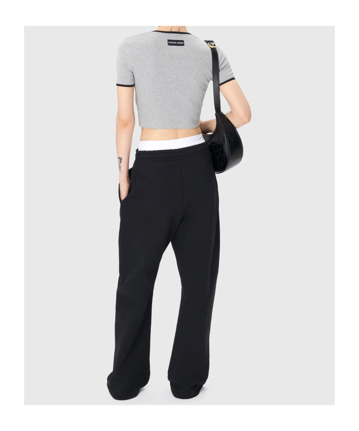 Marine Serre Crescent Moon Embroidered Track Pants