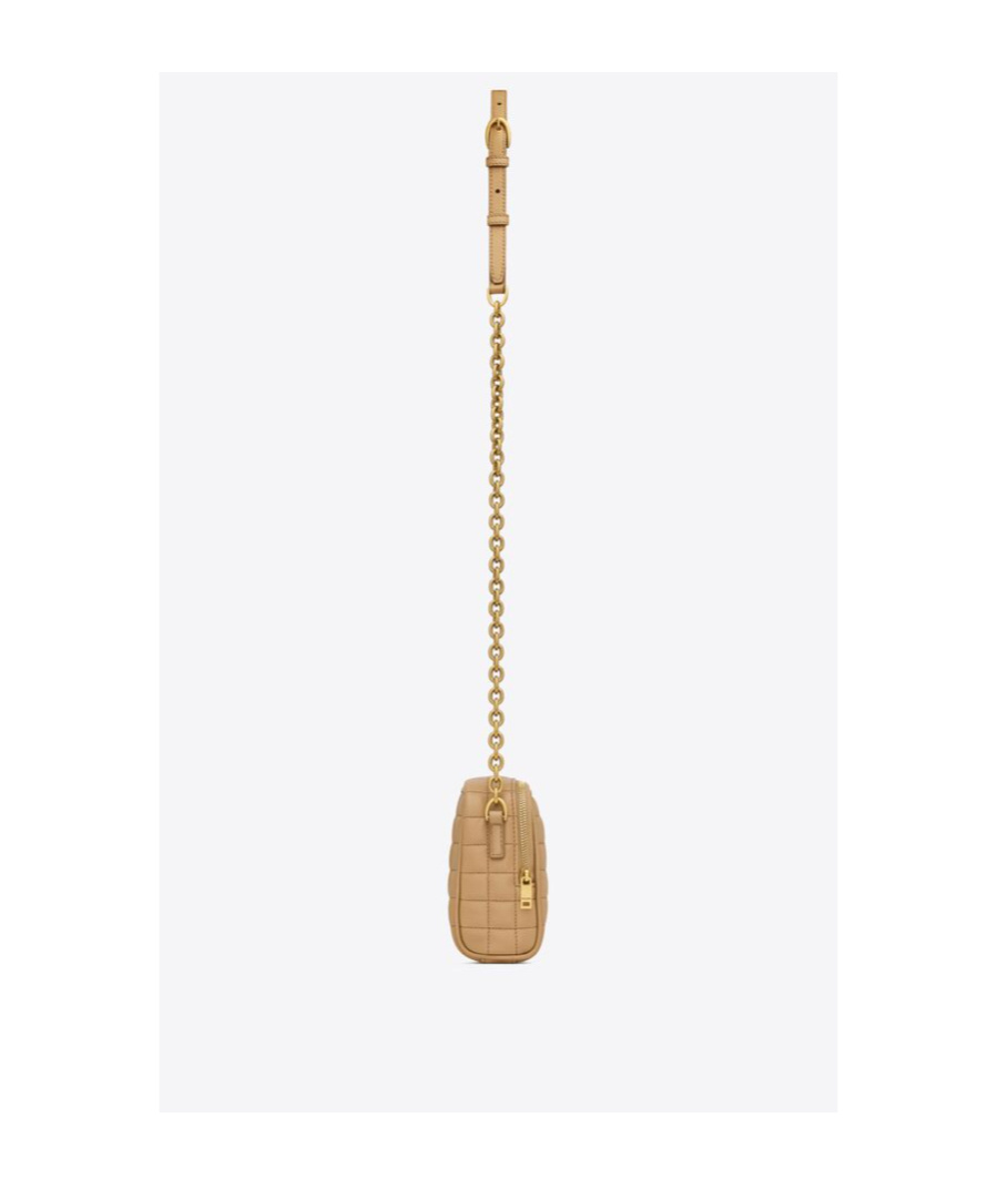 Saint Laurent Cassandre Cross Body Bag In Nude