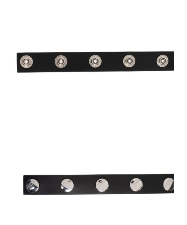 Attico The  Press-stud Embellished Belt In Black