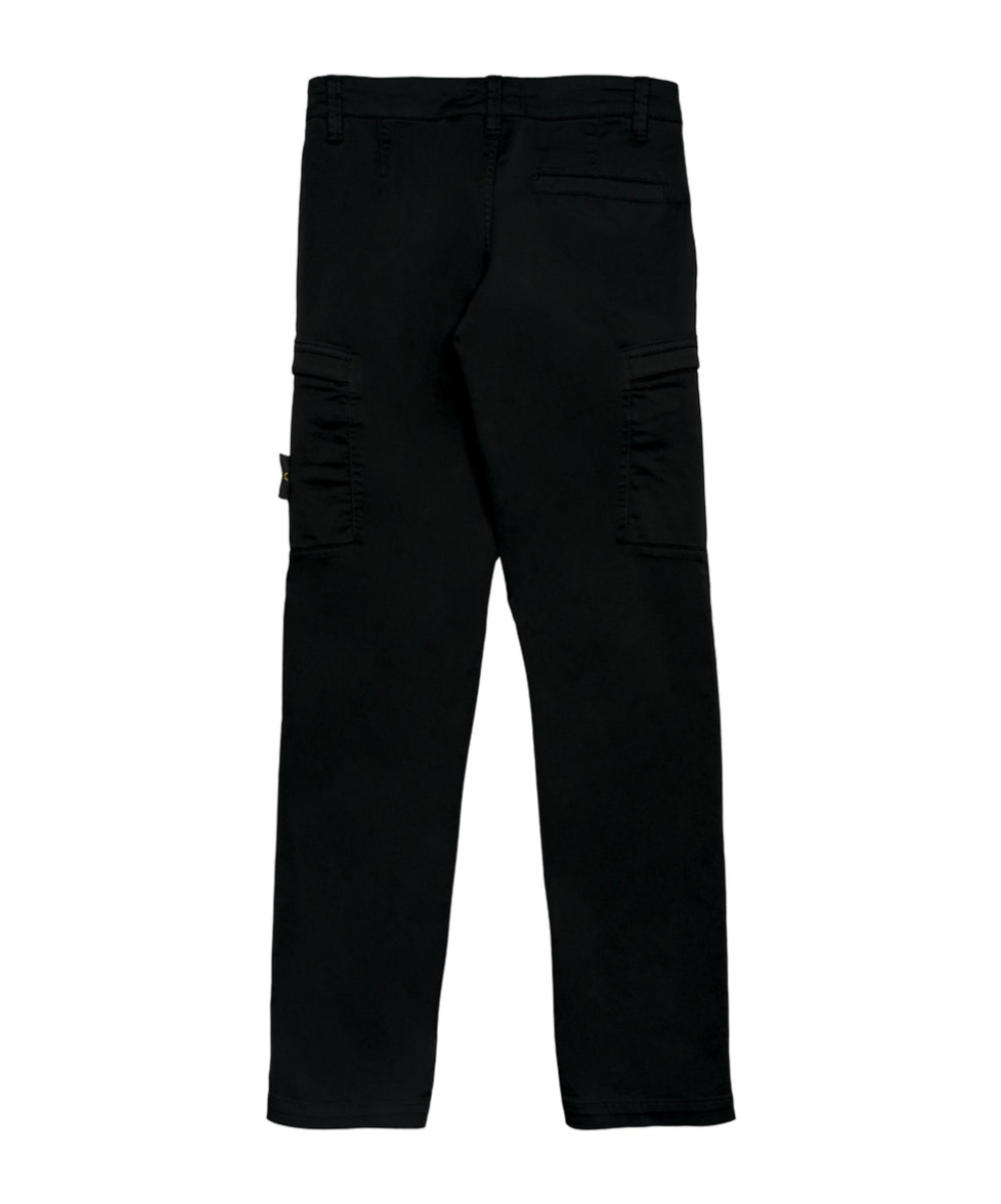 Stone Island Belt-loop Casual Pants In Black