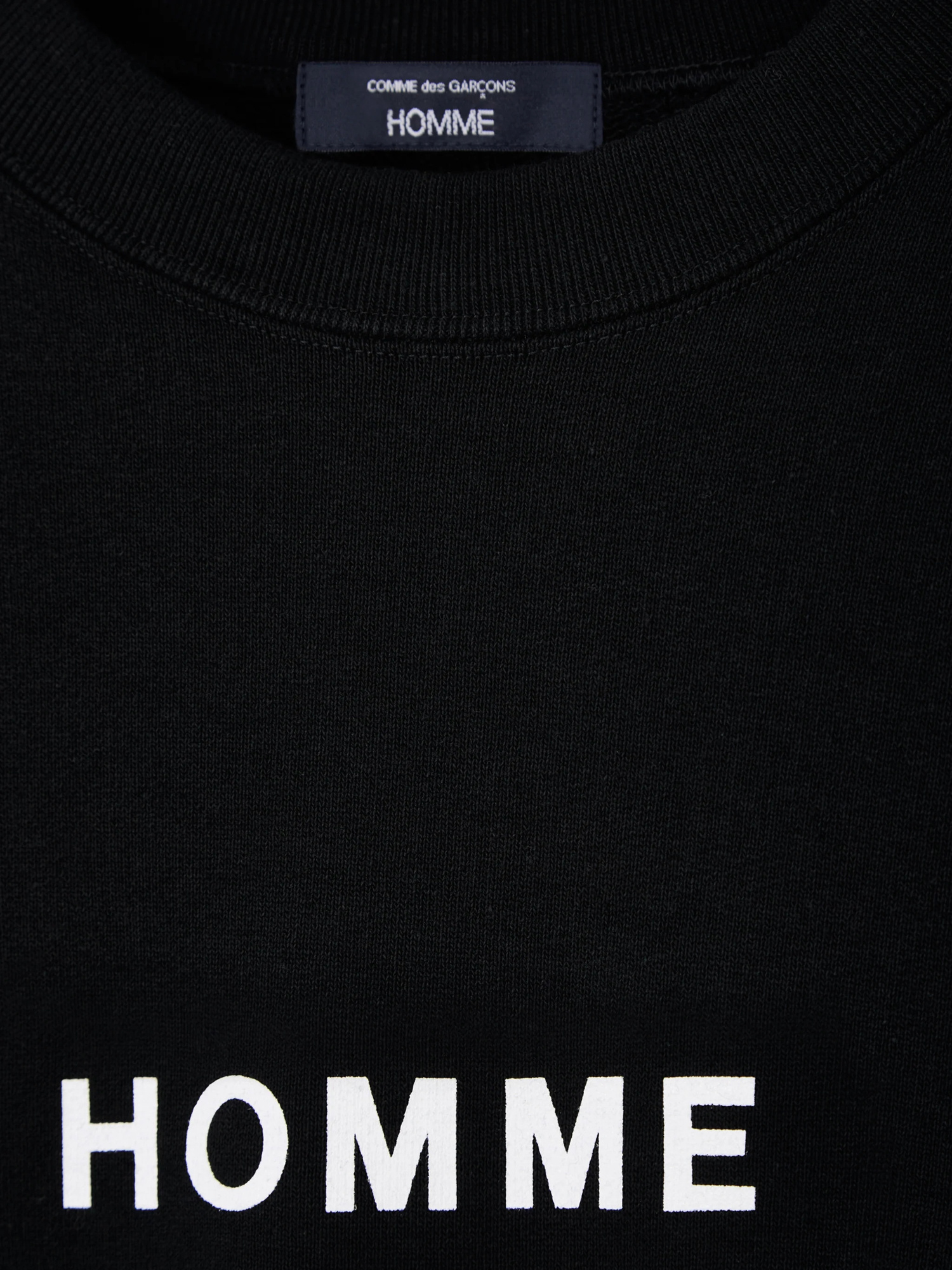 Comme Des Garçons Round Neck Long-sleeved Sweatshirt In Black