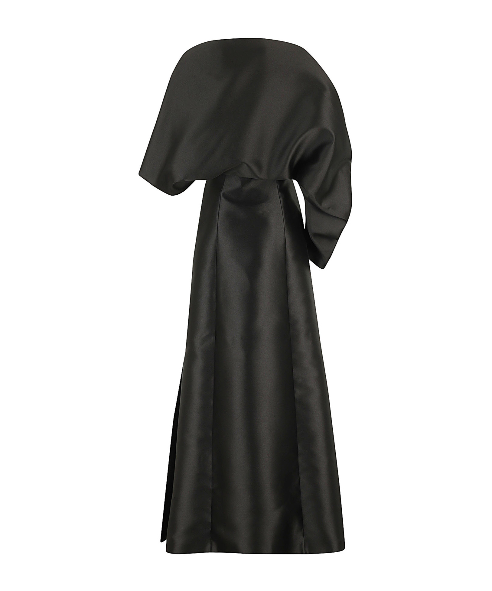 Alberta Ferretti Strapless Gown With Asymmetric Bolero In Black