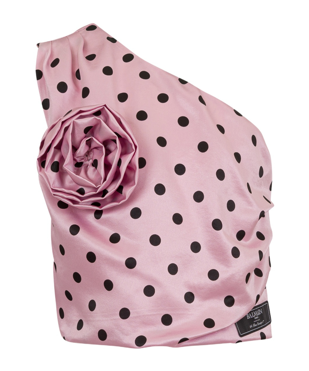 Balmain One Shoulder Top In Pink