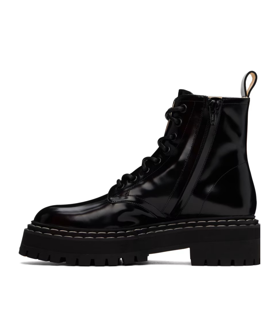 PROENZA SCHOULER SHORT BOOTS WITH RAISED SOLES AND LACE