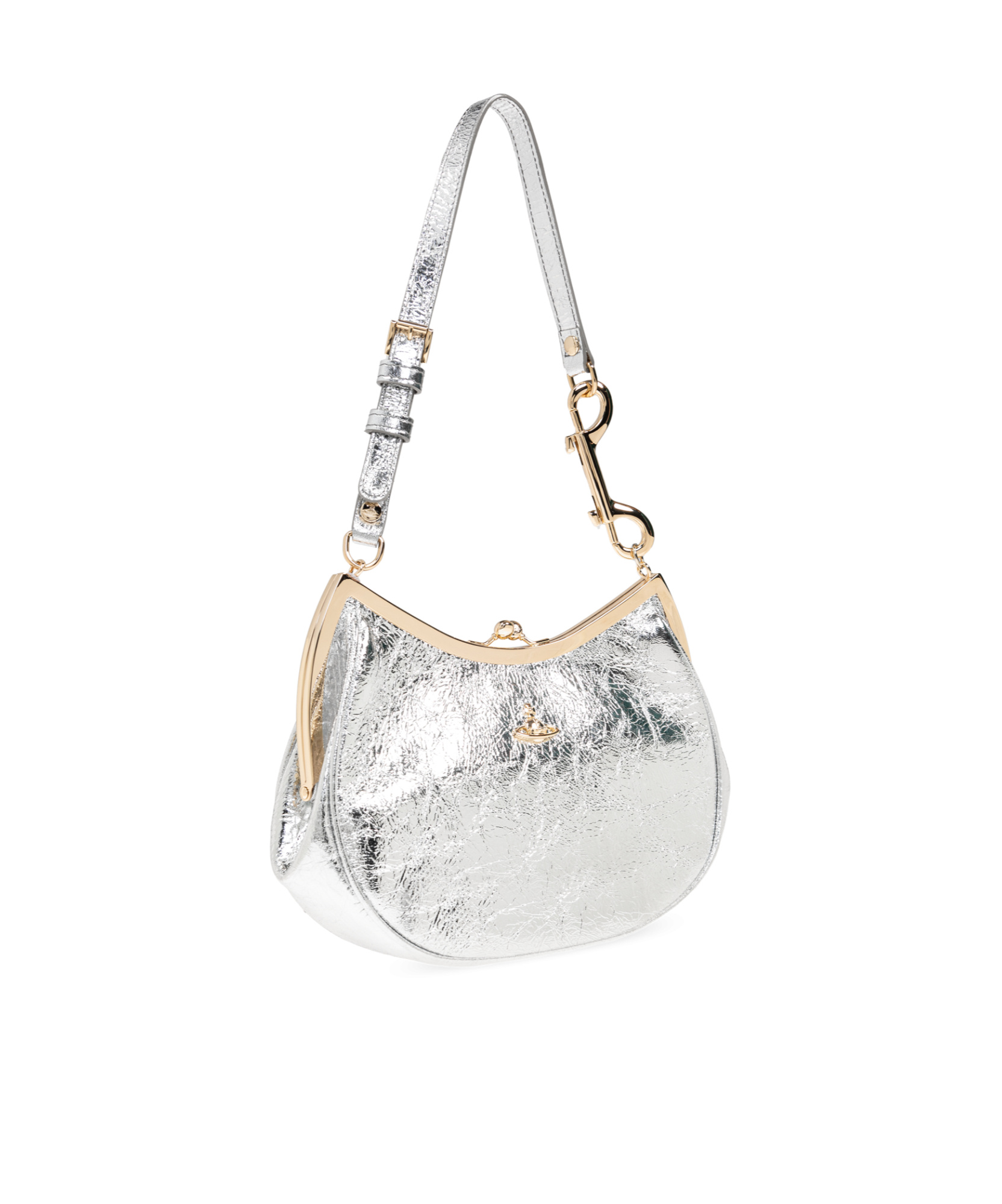 Vivienne Westwood Logo Shoulder Bag In White