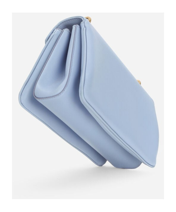 Dolce & Gabbana Medium Devotion Leather Crossbody Bag In Blue
