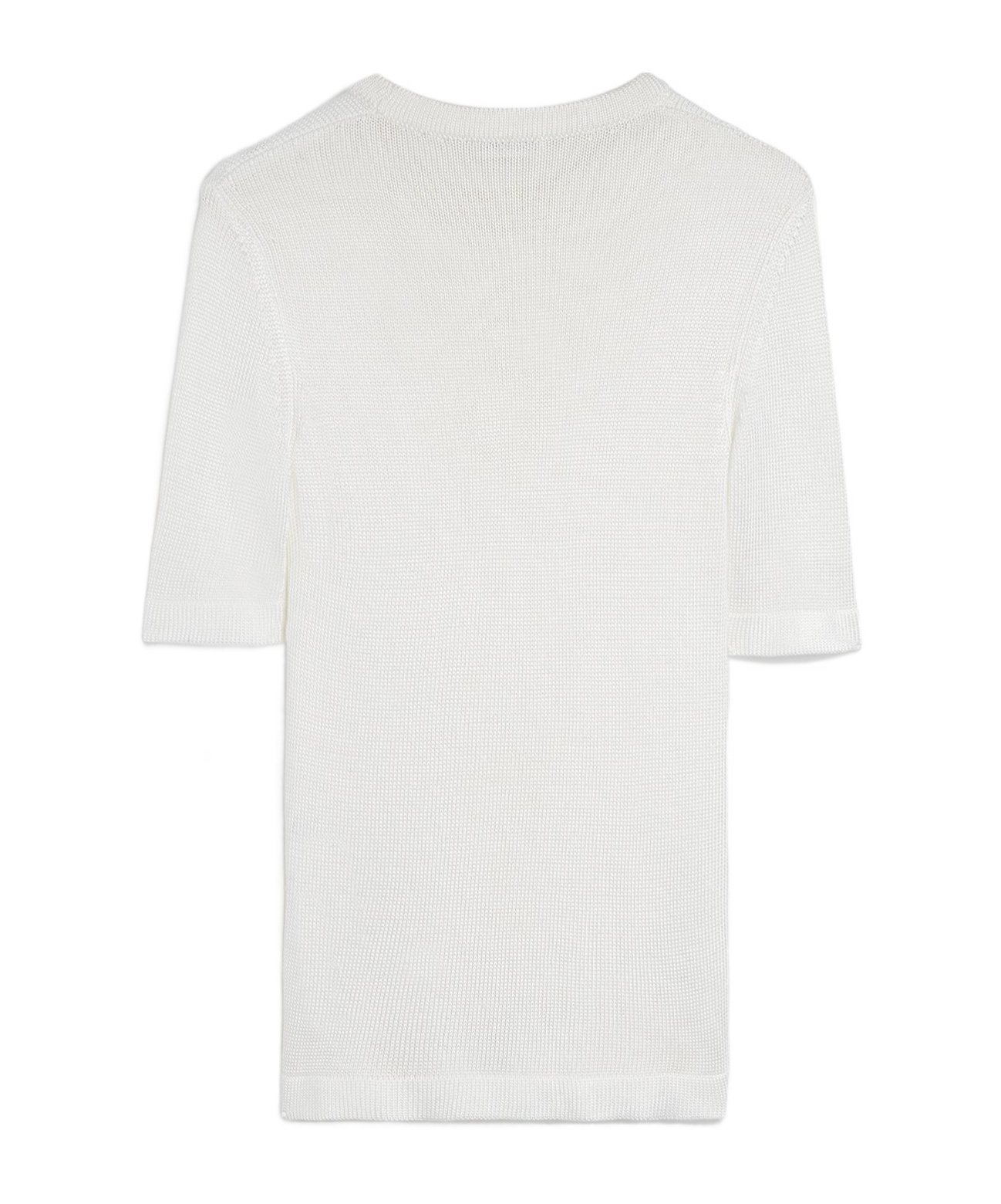 Jil Sander Knit Crochet-floral T-shirt In White | ModeSens