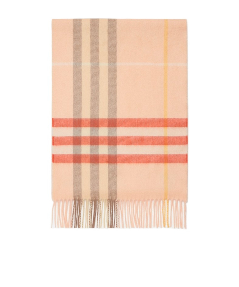 Burberry Giant Check-print Cashmere Scarf In Nude