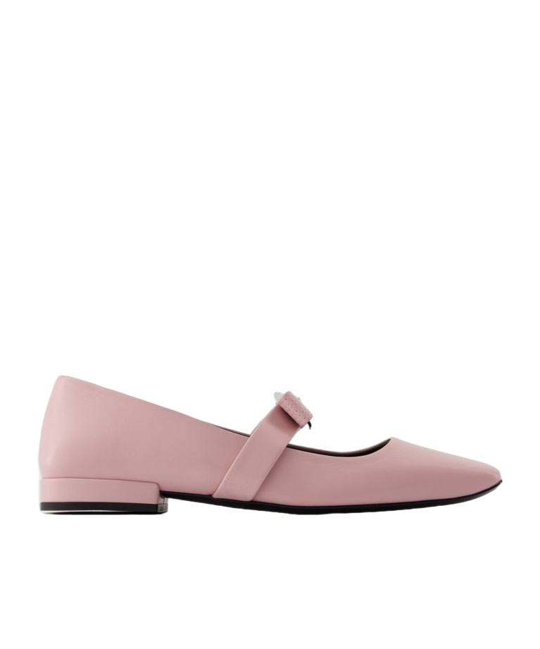 Versace Medusa Head-motif Ballerinas In Nude