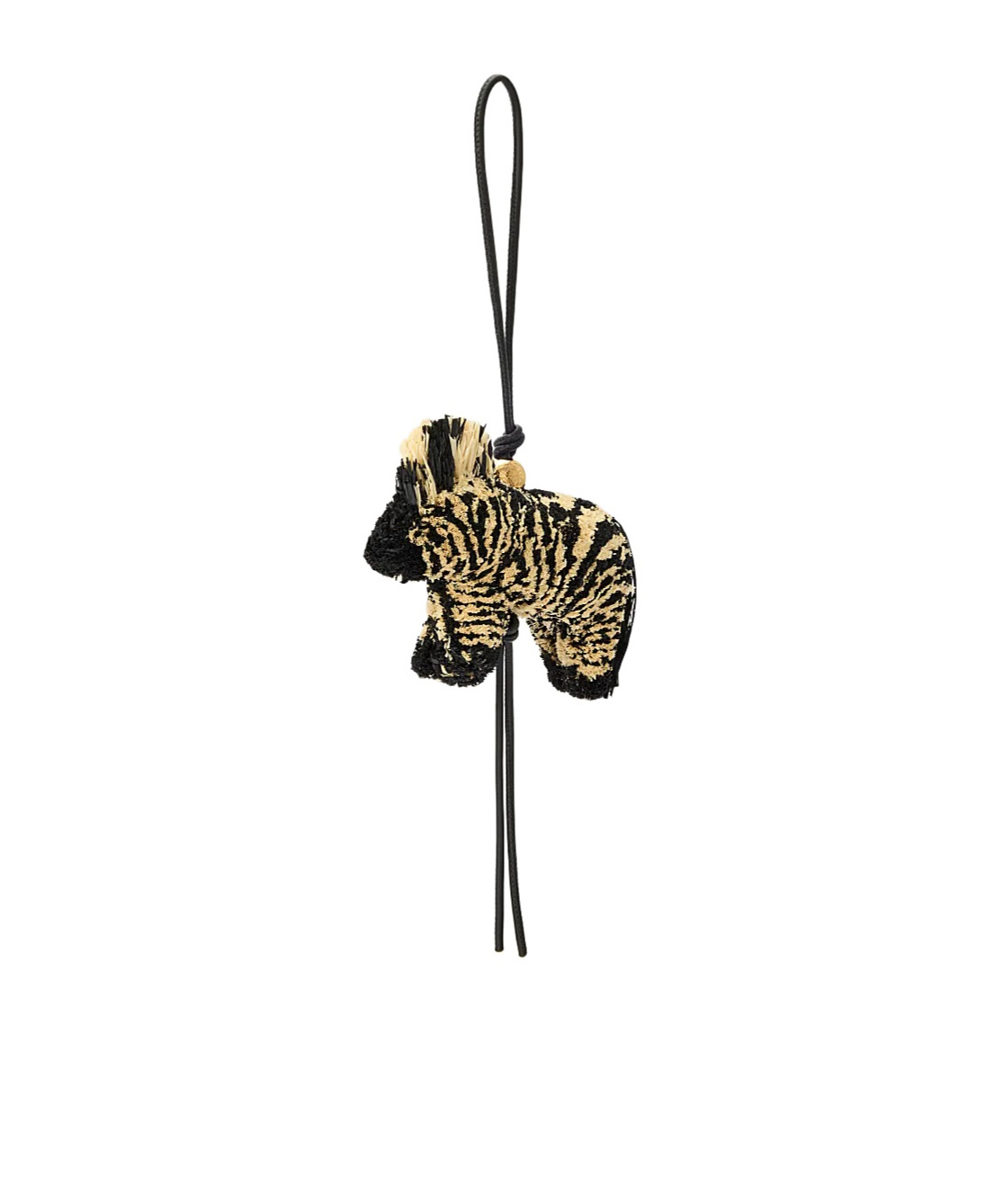 Loewe Raffia And Cowhide Leather Zebra Charm