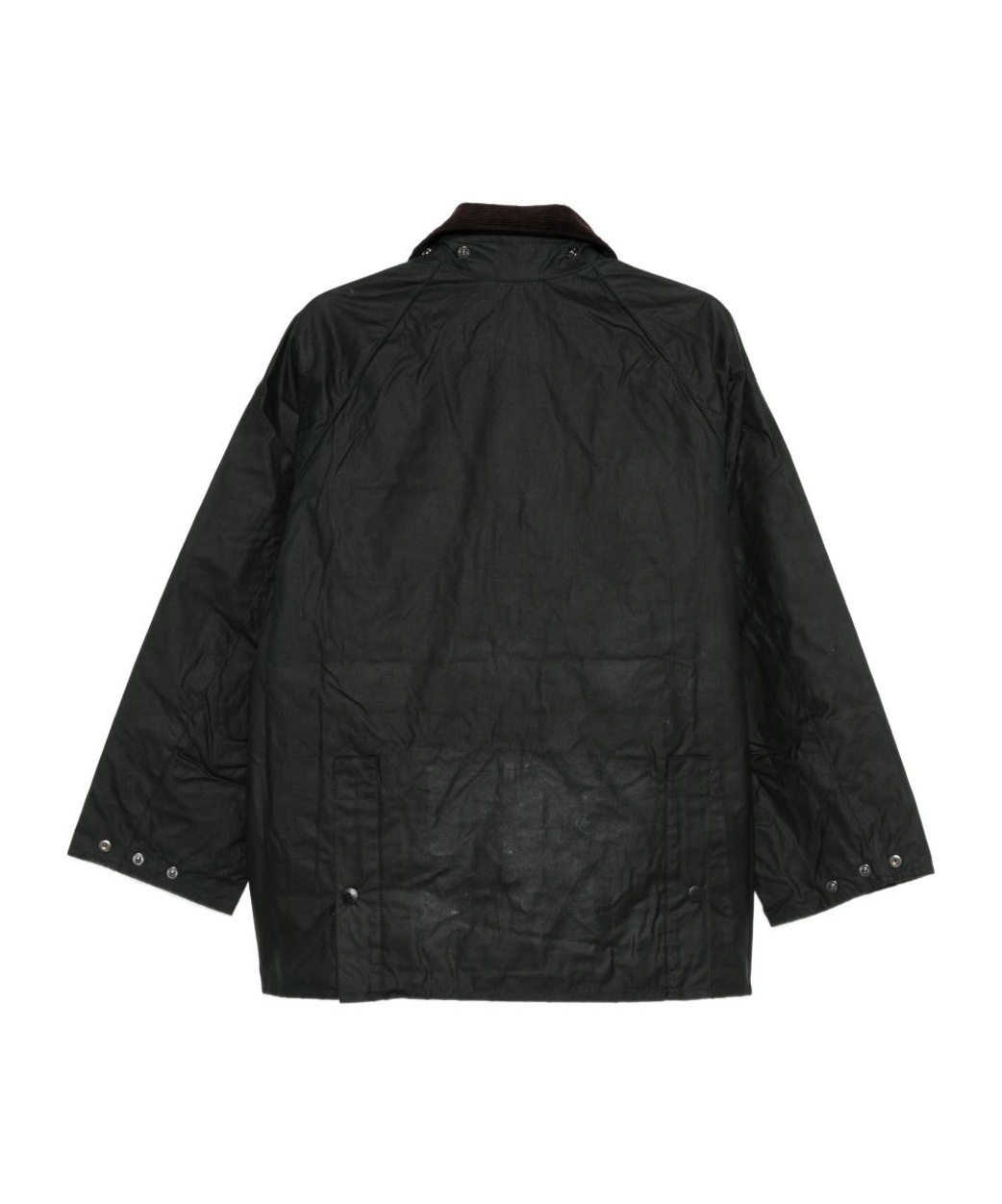 Barbour Oversized Solway Waxed Jacket In Black