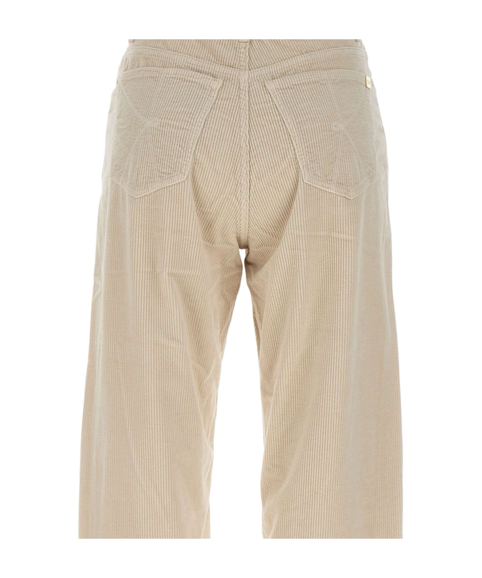 Kaos Button-fastening Corduroy Trousers In Brown