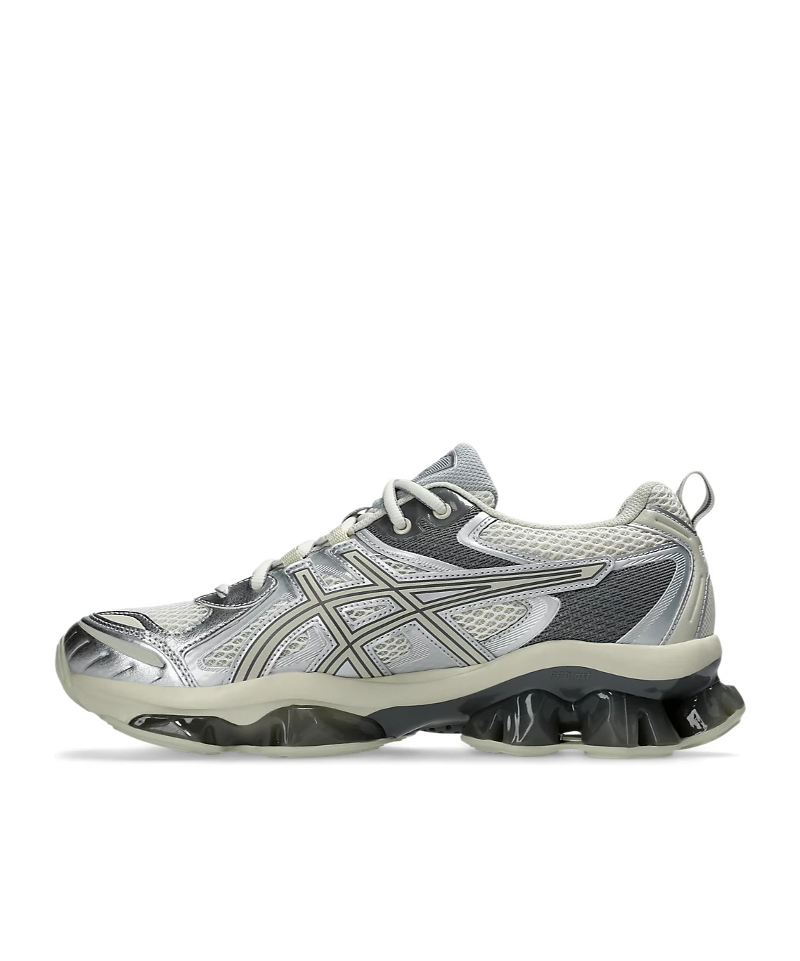 Asics Multicolor Mesh And Rubber Gel Quantum Kinetic Sneakers In Gray