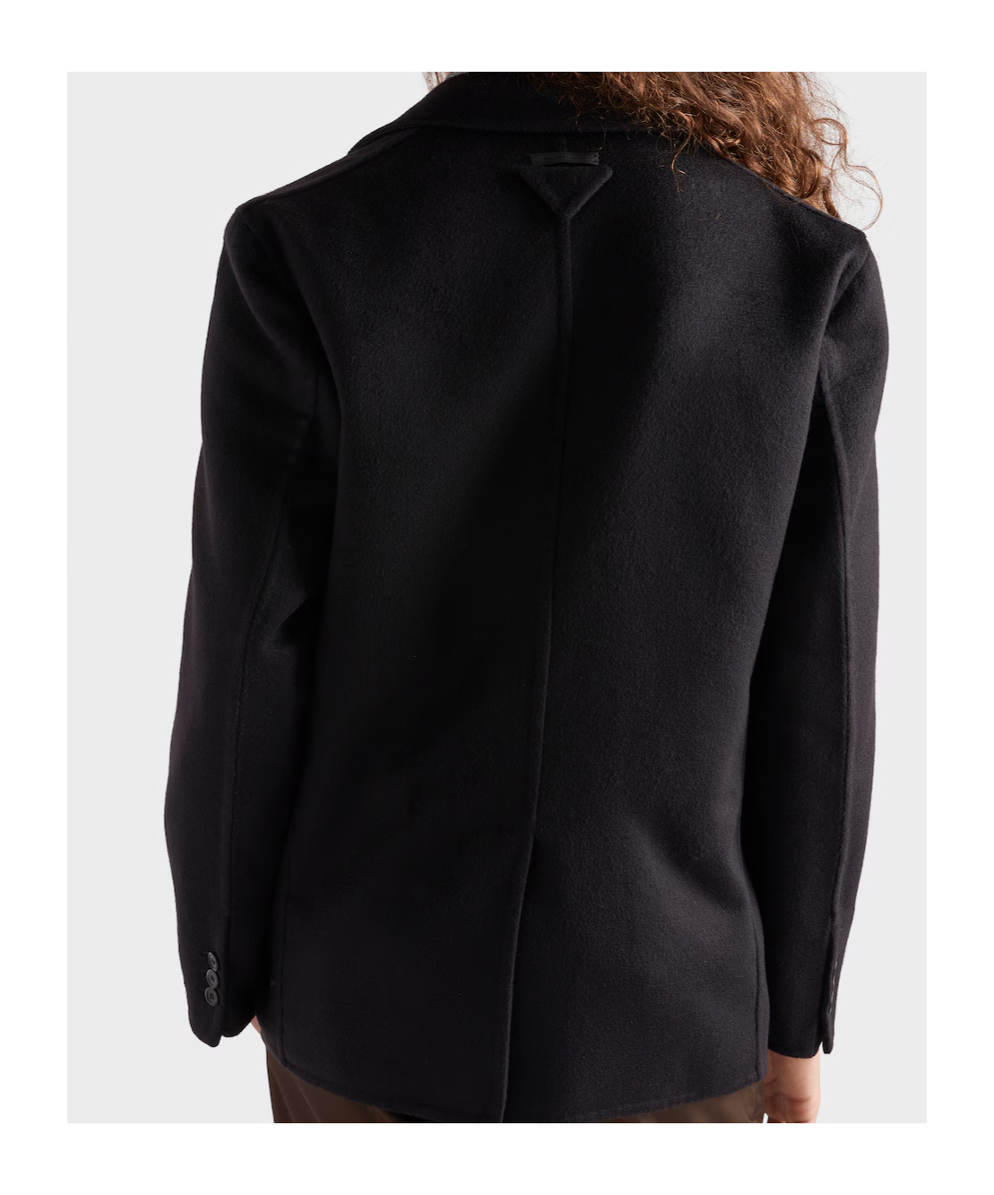 Prada Single-breasted Cashmere Jacket In Black