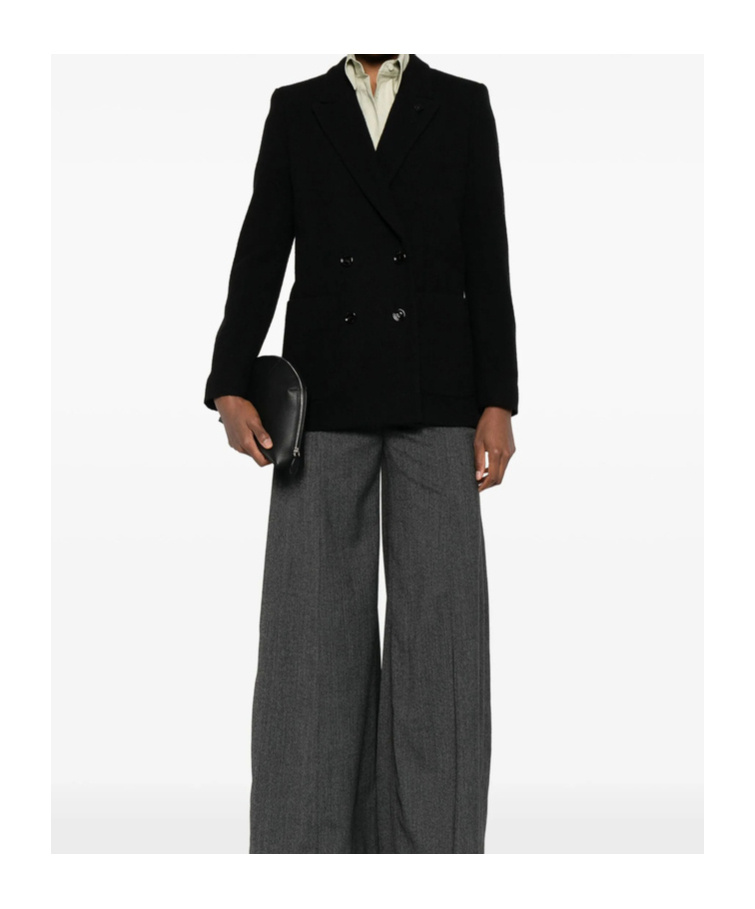 Lardini Double-breasted Blazer In Black