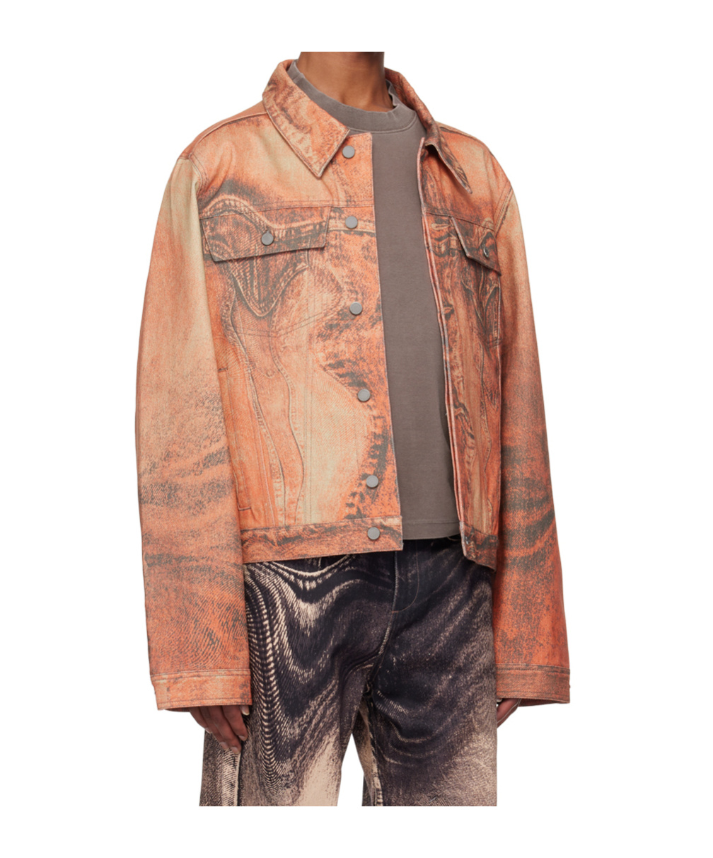 Camperlab Abstract-pattern Denim Jacket In Multicolor