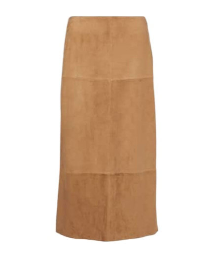 Proenza Schouler Leather Midi Skirt In Brown