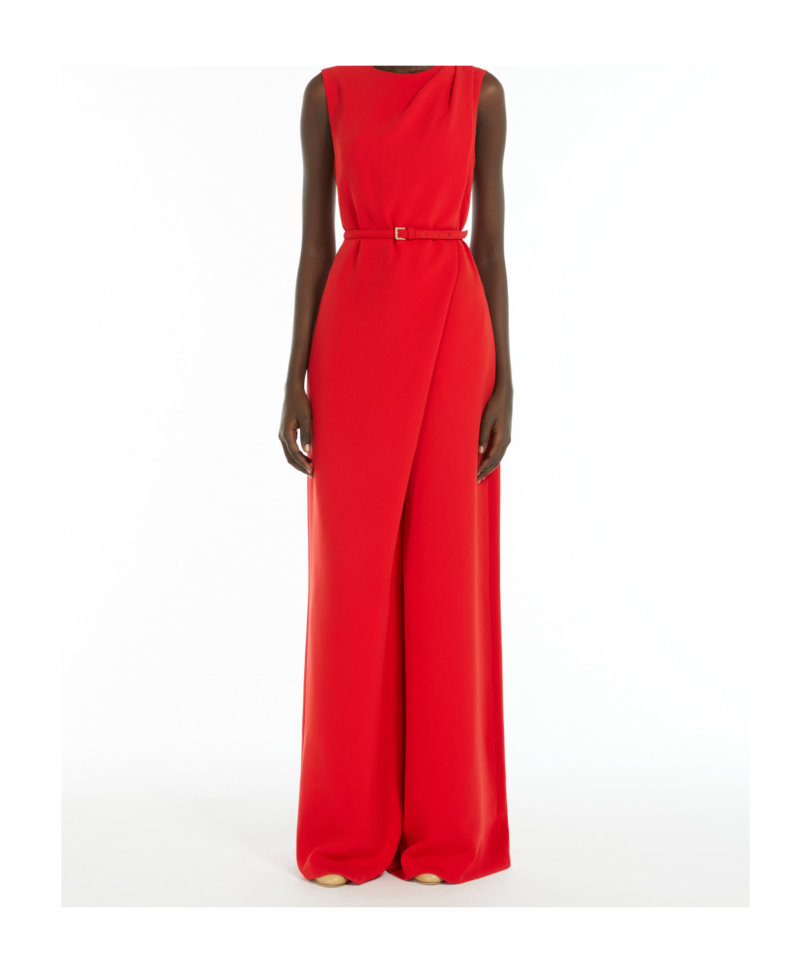 Max Mara Sleeveless Jumpsuit In Red