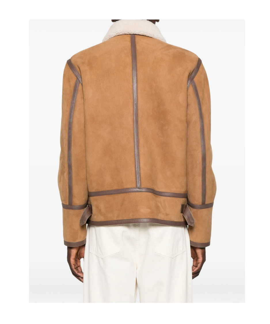 Dondup Caramel Shearling Jacket In Brown