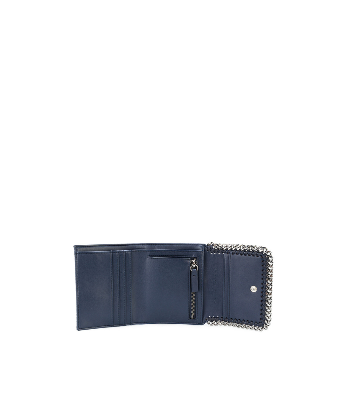 Stella Mccartney Whipstitch Wallet In Blue