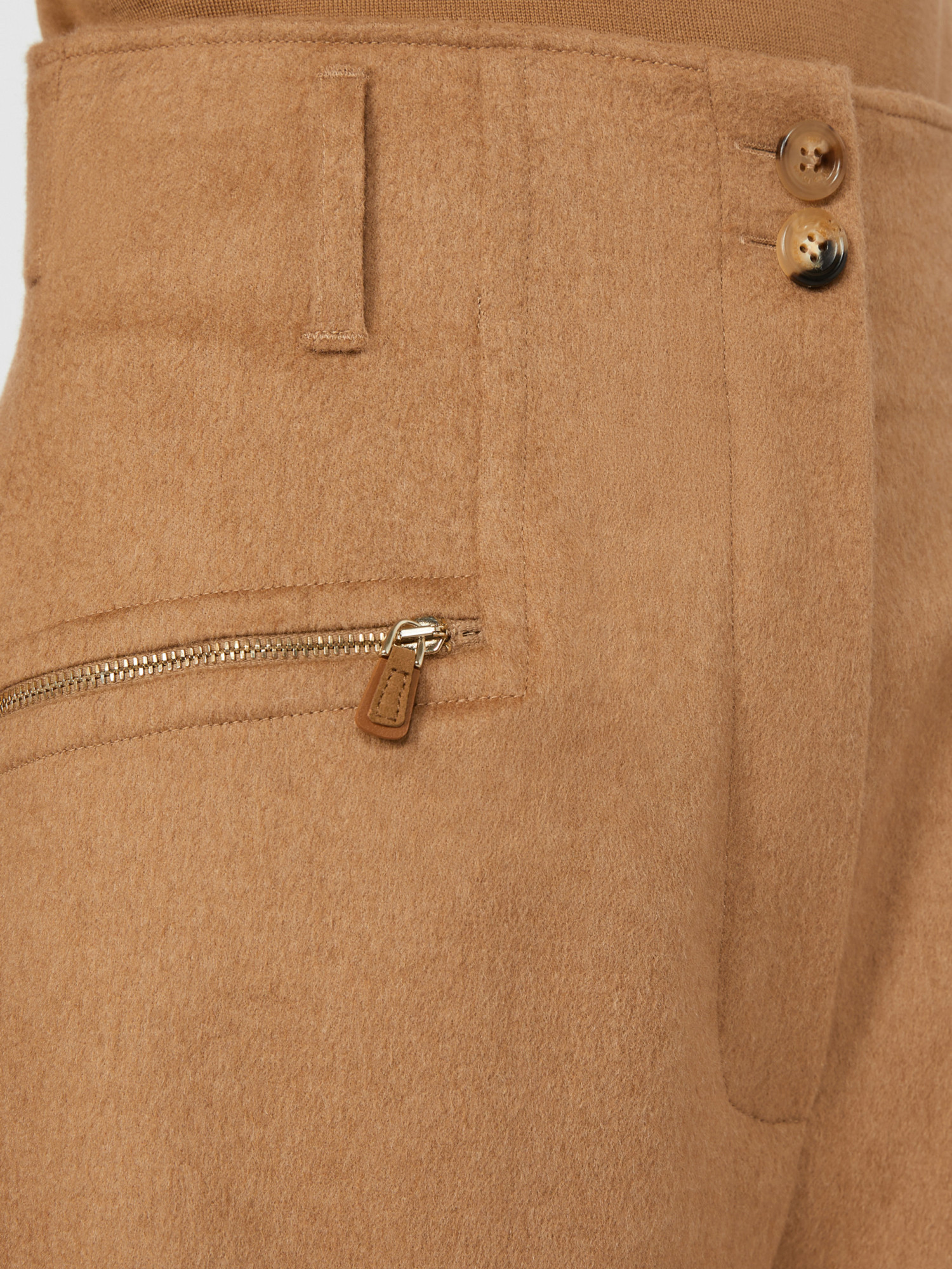 Max Mara Camel Colour Shorts In Brown