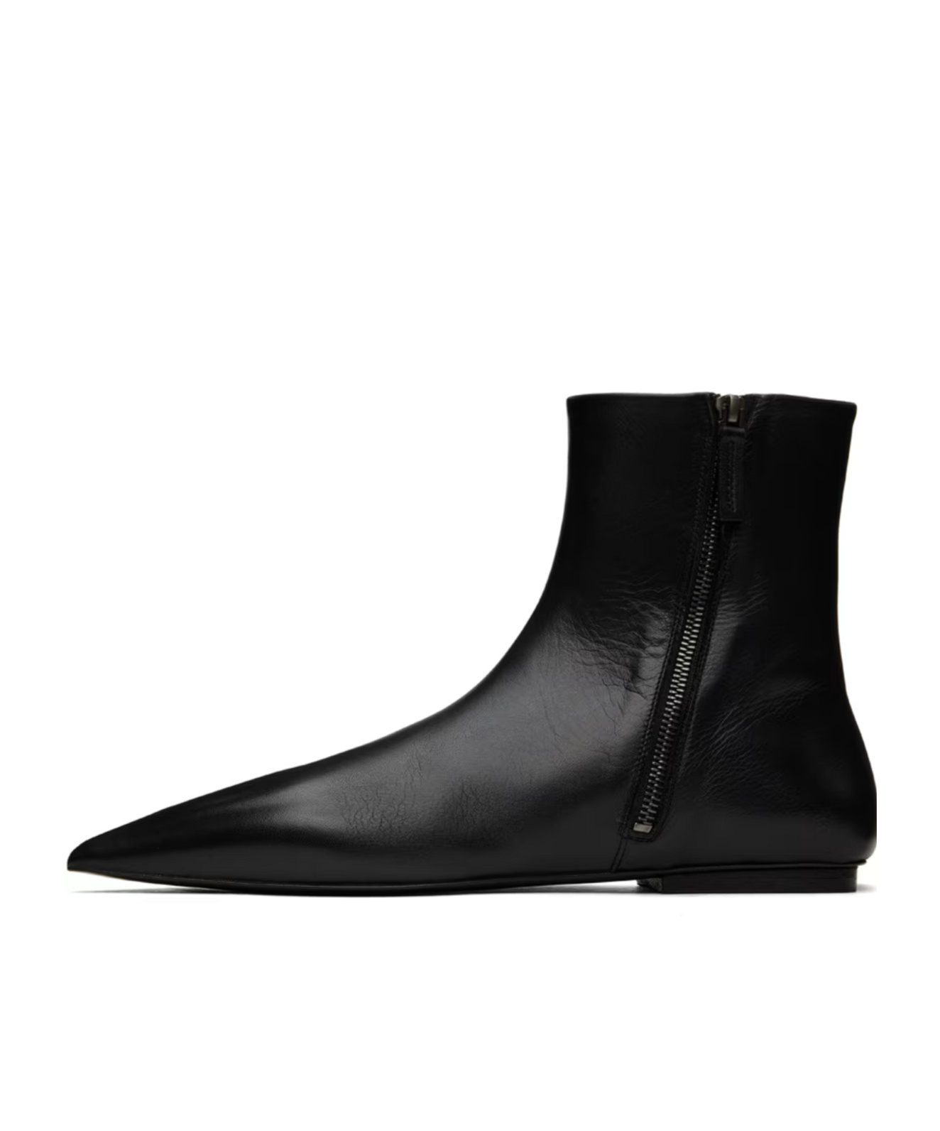 Marsèll Flat Leather Boots In Black