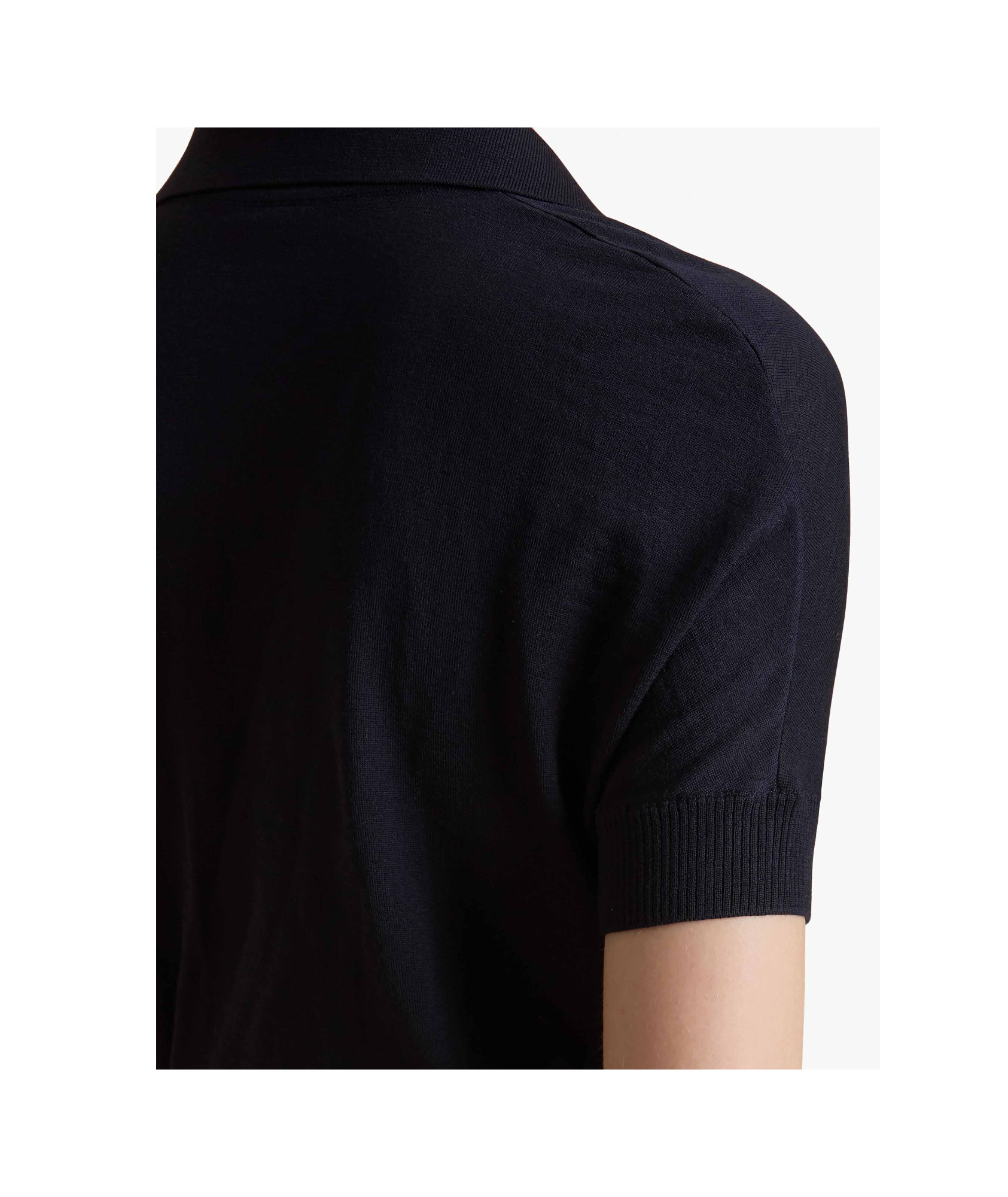 Khaite Morgane Short-sleeved Polo T-shirt In Black