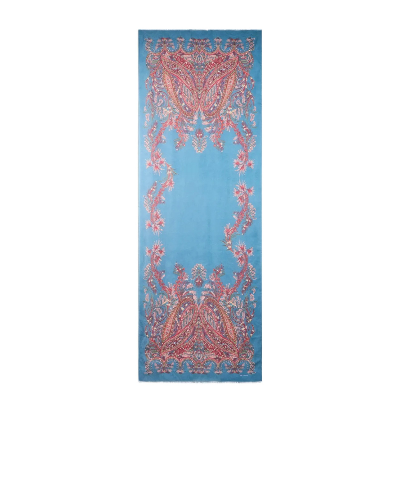 Etro Fringed Edge Paisley-printed Scarf In Red