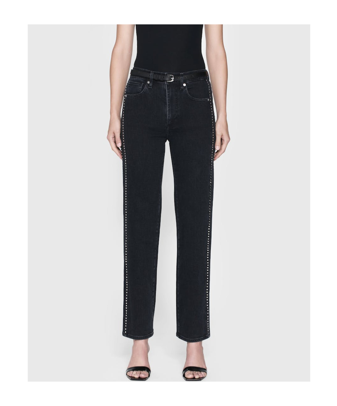 Frame Belt-loop Jeans In Black