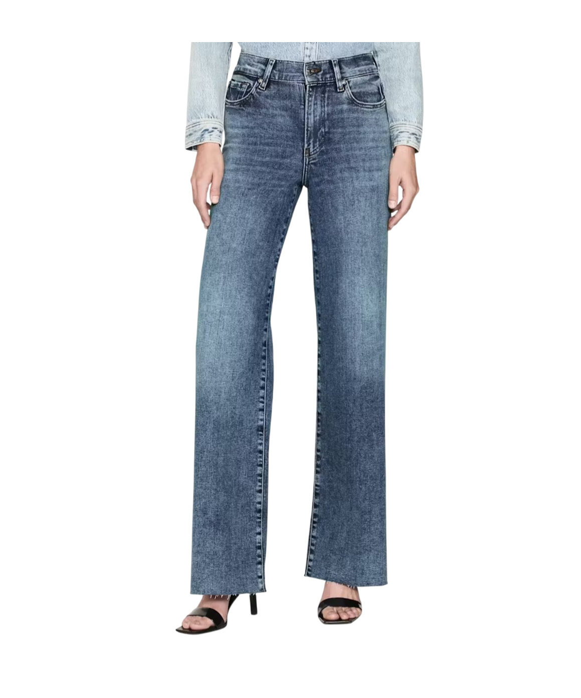 Frame Belt-loop Jeans In Blue