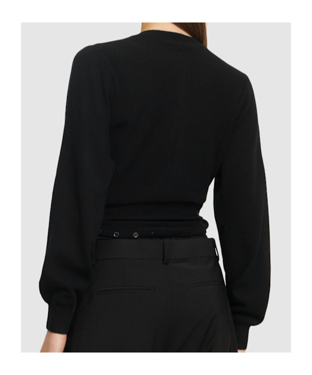 ALEXANDER WANG CARDIGAN WITH SLIT AND HEM