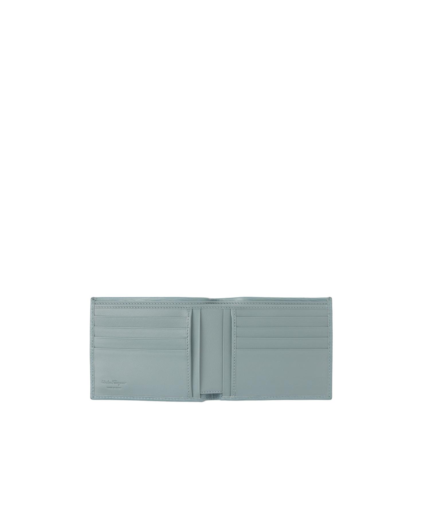 Ferragamo Logo Details Wallet In Gray
