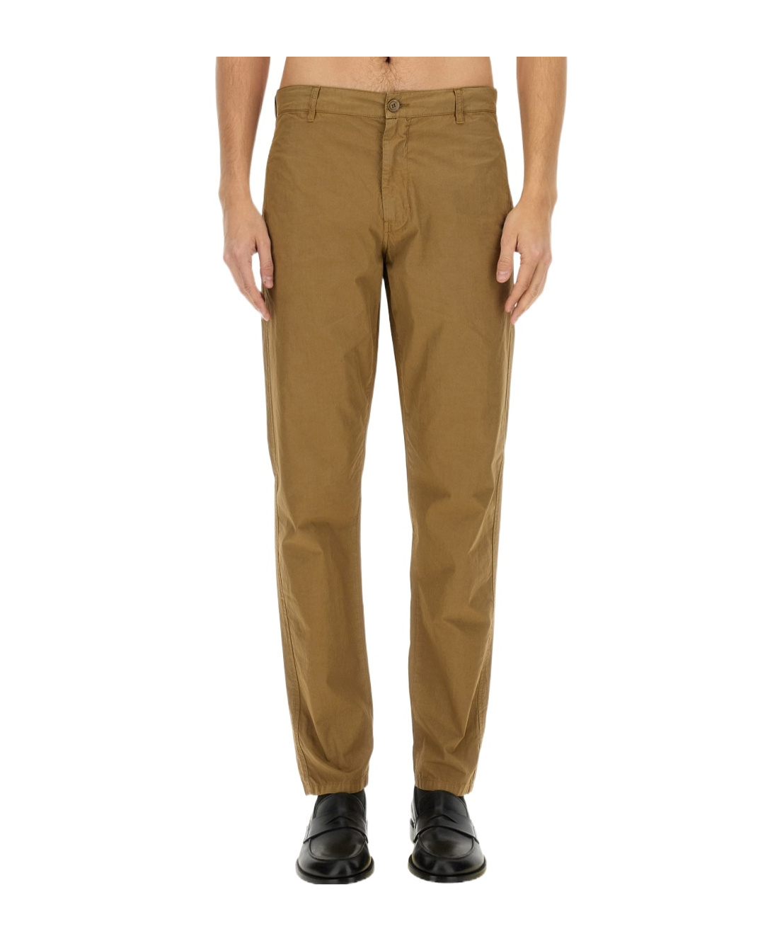 Aspesi Trousers With Functional Pockets And Belt Loops In Green